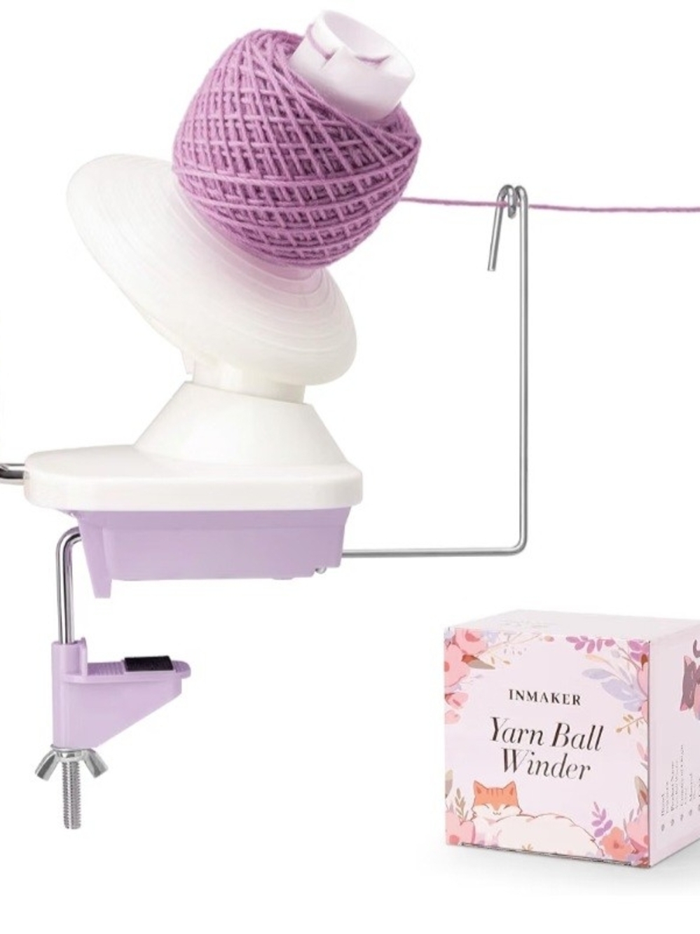 Lavender Yarn Ball Winder - Purple Yarn Winder